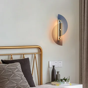 נורדי פמוט קיר מנורת הסלון דקורטיביות תאורה פנימית חדר שינה מודרני רקע מנורות קיר לעיצוב הבית מתנה Lampara