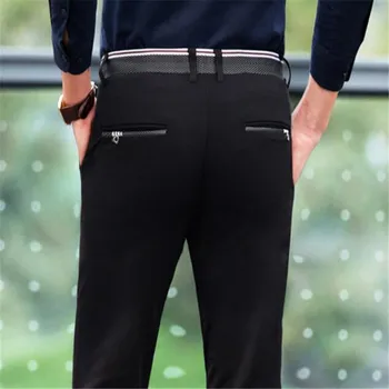 שמלה מכנסיים גברים Dresspants Slim Fit 2020 אופנה חליפת העסקים Mens מכנסיים פנאי מכנסיים גיהוץ הקוריאני המשרד מקרית מוצק