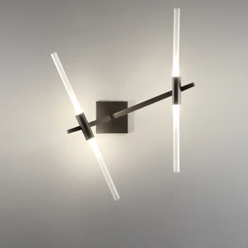 g9 led הפוסט-מודרנית ברזל זכוכית זהב שחור ענף LED מנורת אור LED מנורת קיר קיר אור פמוט קיר עבור חדר השינה למסדרון