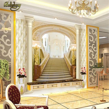 beibehang ארמון המדרגות KTV מותאם אישית המסמכים דה parede 3d תמונה, ציור הקיר טפט בסלון ספה טלוויזיה רקע ציור קיר נייר