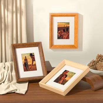 ייחודי מעץ החתונה מסגרת תמונה פאזל על הקיר שולחן לעמוד קישוט השולחן קישוט אביזרים לבית