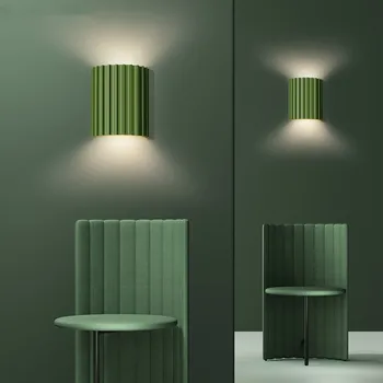 מינימליסטי מנורת קיר לבן אפור ירוק כתום מנורת LED המודרני חי חדר לימוד חדר השינה ליד המיטה מקורה במסדרון אור