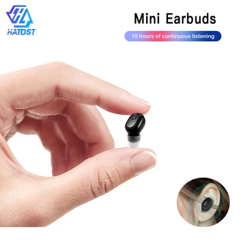 TWS Wireless אוזניות בלתי נראה Bluetooth אוזניות מיני יחיד ב-האוזן אוזניות עם מיקרופון 18D איכות צליל האוזניות 20H זמן למוסיקה