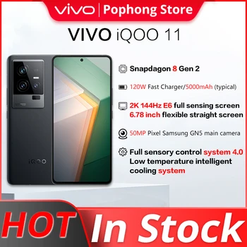 VIVO iQOO 11 5G המשחקים טלפון נייד 6.78 אינץ E6 מסך 144Hz Snapdragon 8 דור 2 אוקטה Core 120W VOOC FlashCharge NFC
