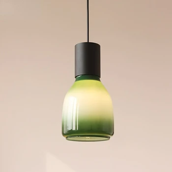 בציר פרח זכוכית מעצב תליון מנורה LED אור על המטבח בחדר האוכל אסתטי חדר מעצב נורדי תאורה מכשיר