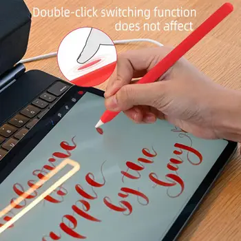 Stylus כיסוי סיליקון עט מקרה עבור אפל העיפרון 2 IPad Pro לוח מגע עטים Stylus מקרה מגן החלקה אנטי ליפול כיסוי