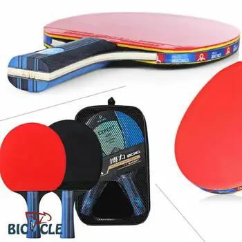 אימוני טניס שולחן הרעש קצר זמן להתמודד עם תלמיד פינג פונג 2 פינג פונג הכפות עם 3 כדורי פינג פונג שקית אחסון