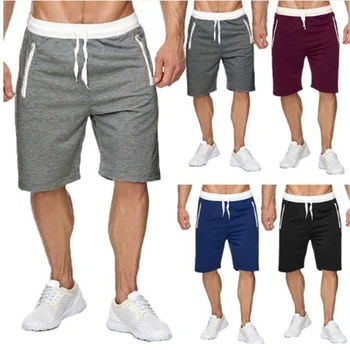 גברים כיס Zip מכוני כושר כושר קצרים Mens קיץ קצרים מכנסיים זכר לג ' וגינג אימון חוף ספורט קצרים 2021 חדש