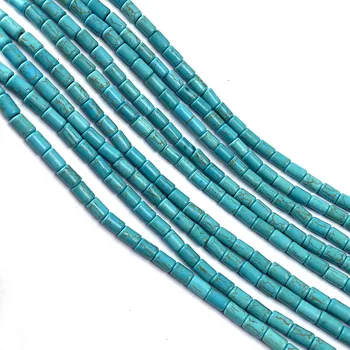 אבן חרוזים Turquoises עמוד צורה חופשי בידוד חרוזים מוגמרים למחצה עבור התכשיטים DIY-שרשרת צמיד אביזרים