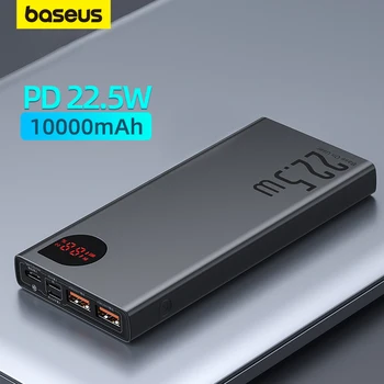 Baseus כוח בנק 10000mAh עם 22.5 W משטרת טעינה מהירה Powerbank נייד מטען סוללות עבור iPhone 14 13 12 Pro מקס Xiaomi