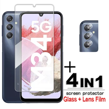 עבור Samsung Galaxy M34 5G זכוכית עבור סמסונג M34 זכוכית מחוסמת 6.5 אינץ ' שקוף HD מגן מסך לגלקסי M34 עדשה Flim