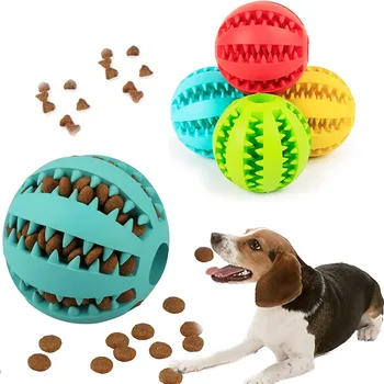 אינטראקטיבי גומי, כדורים, צעצוע קטן, כלבים גדולים לעיסת צעצועים לחיות מחמד ניקוי שיניים בלתי ניתן להריסה מזון לכלבים הכדור אביזרים לחיות מחמד