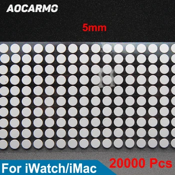Aocarmo 20000Pcs עבור iPhone עבור לצפות מק נזקי מים תווית אחריות מחוון חיישנים תיקון עמיד למים סיבוב מדבקות 5 מ 