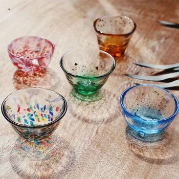 יפנית קלאסית קטנה, כוס יין יצירתי בעבודת יד צבע לכוס זכוכית שולחן אוכל למען זכוכית כוסות משק בית תה, שולחן תה