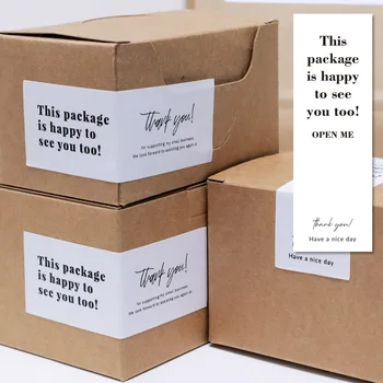 30Pcs/חבילה לבן תודה על מדבקת נייר חבילת מדבקות חותם תווית עבור עסקים קטנים חבילת עיצוב 3*9cm