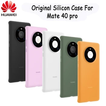 Mate Huawei 40 Pro מקרה סיליקון כיסוי סיליקון נוזלי יוקרה המקרה Mate huawei 40 pro מגן מסך עדשת זכוכית עם לוגו