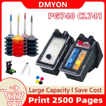 DMYON PG740 CL741 pg740 מחסנית דיו תואם עבור Canon PIXMA XM377 MX517 MX437 MX377 MG227 MG3170 MG2170 MG4170 המדפסת