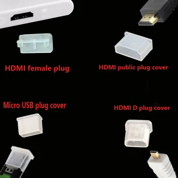 1000PCS בהבחנה גבוהה כבל כיסוי אבק plug-HDMI תואם, כיסוי אבק HDMI תואם-כיסוי מגן פלסטיק כיסוי הפקק אבק