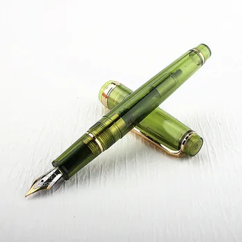 Jinhao 82 שקוף ירוק זית צבע עסקים במשרד תלמיד בית הספר ציוד משרדי בסדר החוד עט נובע חדש