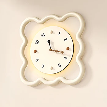 פשוט עיצוב מודרני שעון קיר זוהר שקט חכם לבן שעון קיר חמוד אמנות דיגיטלית Relojes דה ונקייה הסלון Decorarion