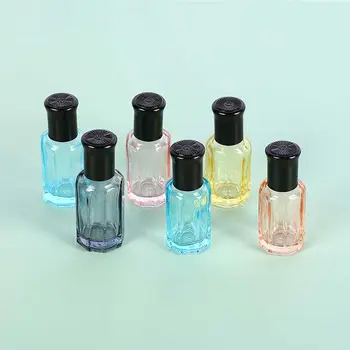 זכוכית רול בקבוק הדגימה בדיקת שמן אתרי צלוחיות עם פלדת אל-רולר נייד צבעוני עבה ריק בקבוקי בושם עבור נסיעות