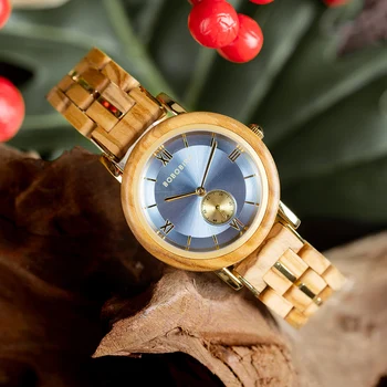בובו ציפור עץ, שעון נשים קוורץ שעון יד חדש בעיצוב נשי פשוטה אופנה לצפות מותאמים אישית חריטה מתנות תיבת רלו Mujer