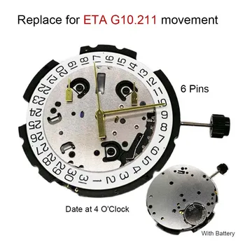 תאריך בשעה 4 6 סיכות G10211 תנועת השעון חלק תיקון עבור אטא G10.212 קוורץ תנועה אביזרים