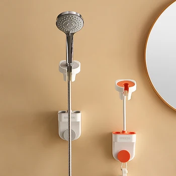 360° מקלחת bracket מתכוונן דביק מקלחת סוגר על הקיר הסוגר ספא שירותים כללי ABS 1 חתיכה