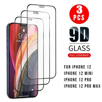 9D פרימיום מזג זכוכית מגיני מסך לאייפון 12 מיני 12Pro מקס כיסוי מלא חזית זכוכית מגן על iPhone12 סדרה