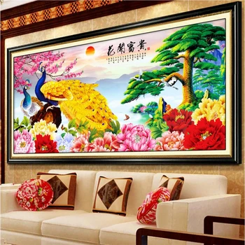 beibehang סיניים מותאמים אישית טווס אדמונית עושר ציור קיר נייר הטלוויזיה רקע ספה 3d תמונת טפט על קירות 3 d ריצוף נייר