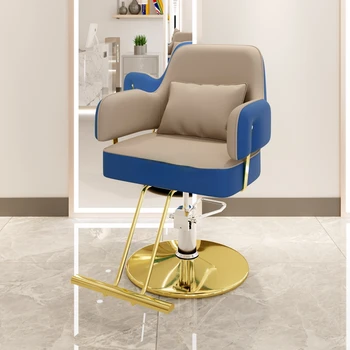 מעצב שיער כיסאות עור אסתטית יוקרה זהב מסתובבת ספר כיסאות פדיקור Silla Estetica הספר ציוד MQ50BC