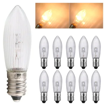 10pcs E10 אור נר LED הנורה AC 10V-55V החלפת נורות מנורת Lampada הסלון חיסכון באנרגיה מנורות הביתה תפאורה חג המולד