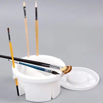 Multi-פונקציה נייד לשטוף עט דלי עם מחזיק עט לוח ציור בצבעי מים אומנות מיוחדת צבע דלי טלסקופי נייד