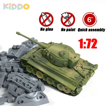 DIY 4D מיכל דגם צבאי בניין לבנים ערכות הרכבה, צעצועים חינוכיים קישוט חומר בעל צפיפות גבוהה הצבא הפאזל הפאזל טנק צעצועים