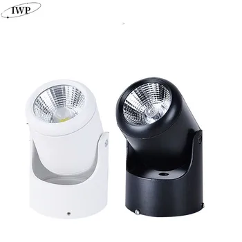 לבן שחור Dimmable סיבוב LED Downlights צמודי התאמת קלח AC85-265V 7W 10W 12W LED 15W מנורת תקרה נקודת אור