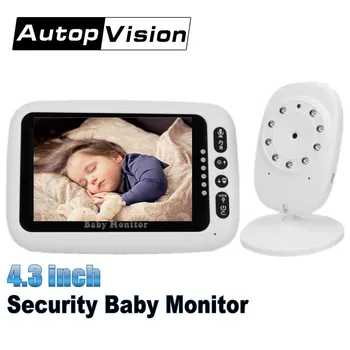 אבטחה 4.3 אינץ אלחוטי בייבי מוניטור LCD צג תינוק וידאו מצלמה מצלמה חכמה 2 דרך לדבר ראיית לילה התינוק המטפלת המצלמה