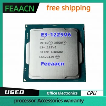 Usado Xeon E3-1225V6 CPU 3.30 GHz 8M 73W LGA1151 E3-1225 V6 Quad-core E3 1225 V6 processador E3 1225V6 Frete grátis