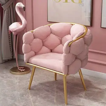 מעצב ורוד כיסאות טרקלין מינימליסטי מודרני כיסאות מתכת מבוגרים נורדי Poltrona פארא סאלה דה Estrar הרהיטים בסלון
