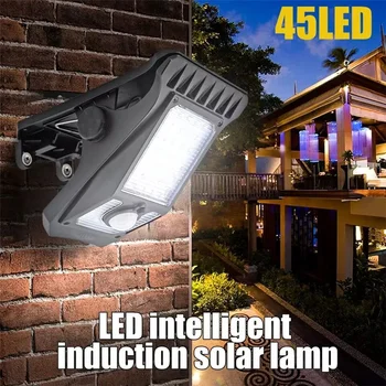 LED סולארית לגינה אור חיצוני חישת תנועה קיר אורות IP65 עמיד למים קמפינג אור פטיו גדר הסיפון קיר אוהל קליפ המנורה