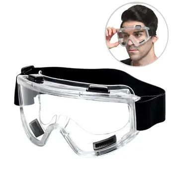 בטיחות גוגל נגד התזה אבק הוכחה עובד מעבדה משקפי מגן לעיניים למחקר תעשייתי בטיחות משקפיים לנקות את העדשה