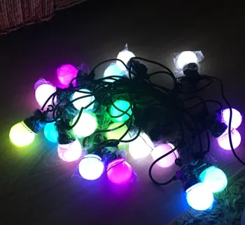 IP65 G50 RGB חלבי הנורה חוט תלייה חיצוני אורות מחרוזת חתונה מסיבת חג המולד פטיו רחוב צבעוני גרלנד אורות