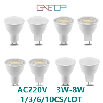 1-10PCS GU10 MR16 GU5.3 מנורת LED אור הזרקורים הנורה 38 /120 מעלות Lampara 220V Bombillas MR16 Lampada נקודת אור 3W 5W 6W 7W 8W