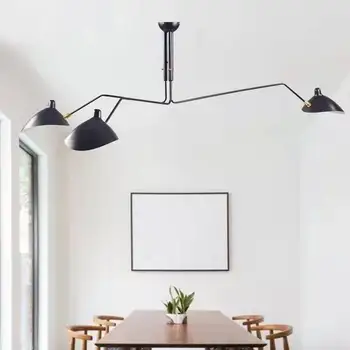 הנורדית בסגנון מודרני אורות תקרת הסלון חדר השינה מנורת תלייה Luminaire תעשייתי הביתה גופי תאורה בסגנון ארט דקו