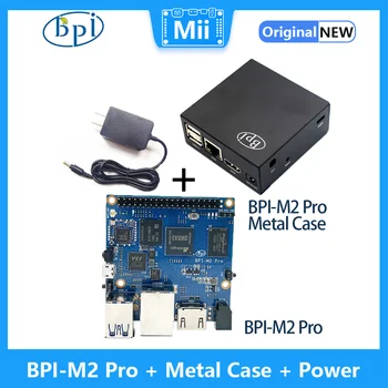 Banana PI BPI-M2 Pro עם תיק מתכת כוח Amlogic S905X3 Quad Core דור 2 LPDDR4 16G eMMC HDMI 2.1 WiFi BT 4.2 המשולב על גבי לוח יחיד