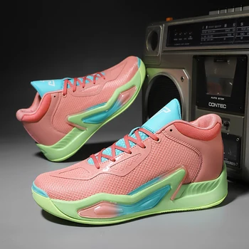 QQ-833 חדש Mens כדורסל נעלי ספורט אופנה החלקה אימון חדר כושר נעלי ספורט ילדים לביש ForMotion נעלי כדורסל לגברים